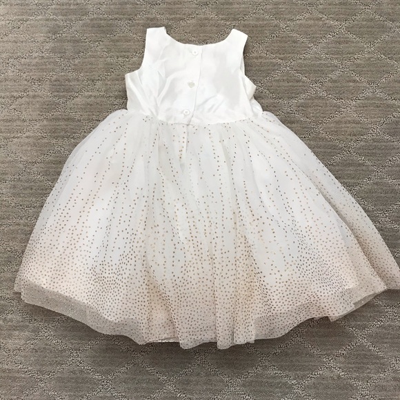 White and gold toddler dress - Picture 2 of 5